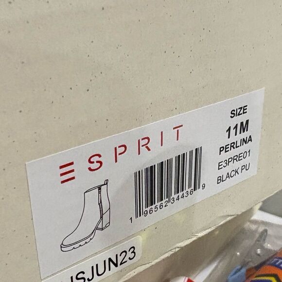 Esprit Women's Perlina Zip Side Block Heeled Booties Size 11 - Picture 7 of 7